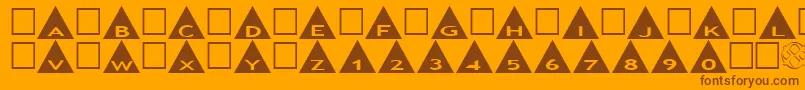 AlphashapesTriangles Font – Brown Fonts on Orange Background