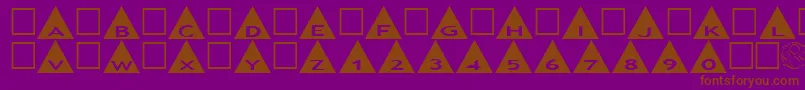 Fonte AlphashapesTriangles – fontes marrons em um fundo roxo