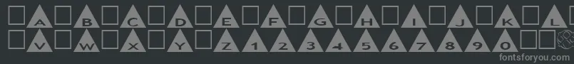 フォントAlphashapesTriangles – 黒い背景に灰色の文字