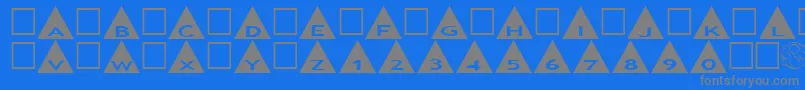 AlphashapesTriangles Font – Gray Fonts on Blue Background