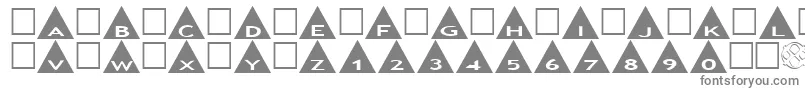 フォントAlphashapesTriangles – 白い背景に灰色の文字