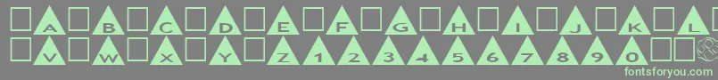 Fonte AlphashapesTriangles – fontes verdes em um fundo cinza