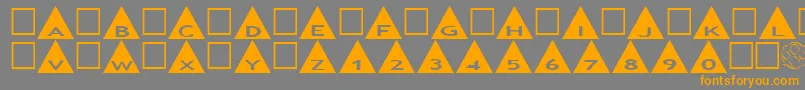 More about AlphashapesTriangles Font AlphashapesTriangles Font – Orange Fonts on Gray Background