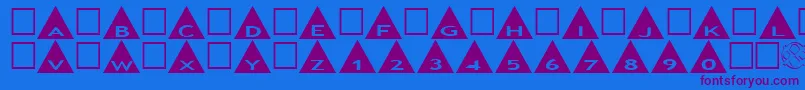 fuente AlphashapesTriangles – Fuentes Moradas Sobre Fondo Azul