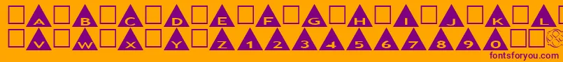 AlphashapesTriangles Font – Purple Fonts on Orange Background