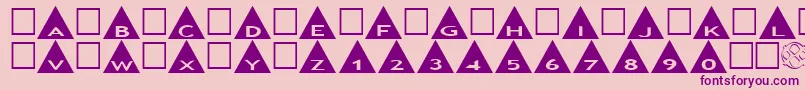 AlphashapesTriangles Font – Purple Fonts on Pink Background