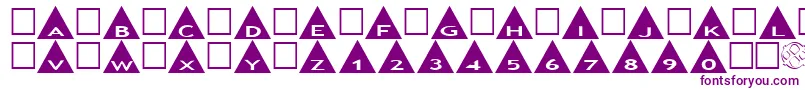 AlphashapesTriangles Font – Purple Fonts on White Background
