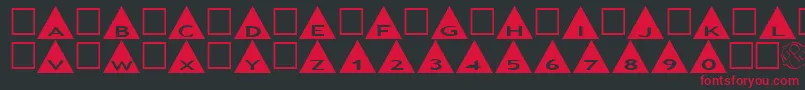 AlphashapesTriangles Font – Red Fonts on Black Background