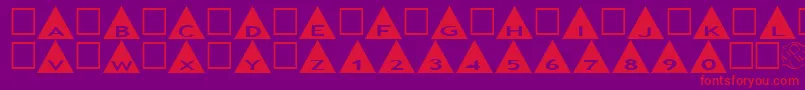 AlphashapesTriangles Font – Red Fonts on Purple Background