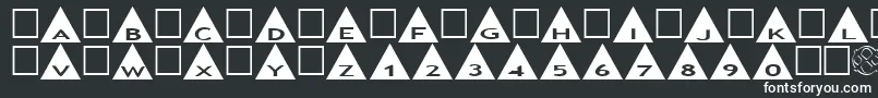 Czcionka AlphashapesTriangles – białe czcionki