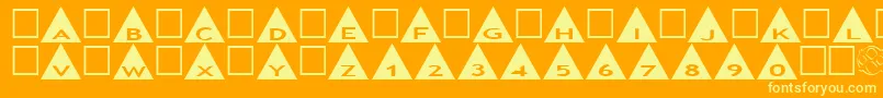 AlphashapesTriangles Font – Yellow Fonts on Orange Background