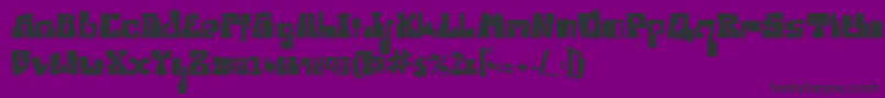 IceStationAwesome Font – Black Fonts on Purple Background