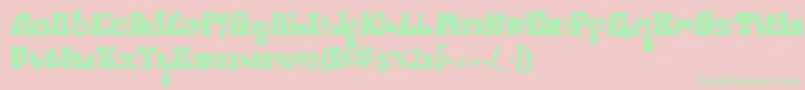 IceStationAwesome Font – Green Fonts on Pink Background