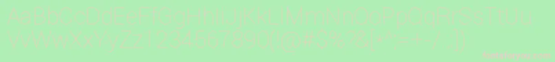 RobotoThin Font – Pink Fonts on Green Background