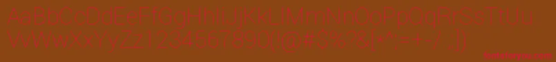 RobotoThin Font – Red Fonts on Brown Background