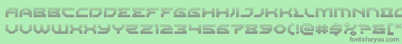 Czcionka Xenodemongrad – szare czcionki na zielonym tle
