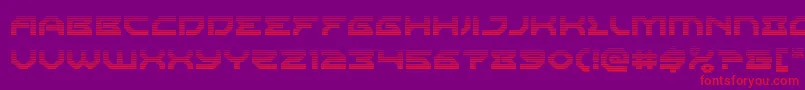 Шрифт Xenodemongrad – красные шрифты на фиолетовом фоне