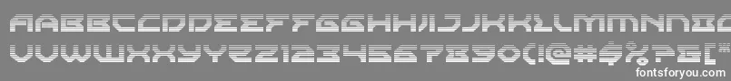 フォントXenodemongrad – 灰色の背景に白い文字