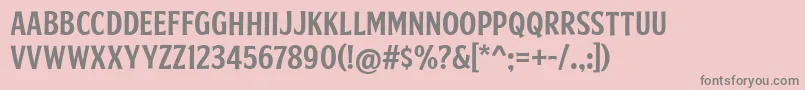 FtySkradjhuwnNcv2 Font – Gray Fonts on Pink Background