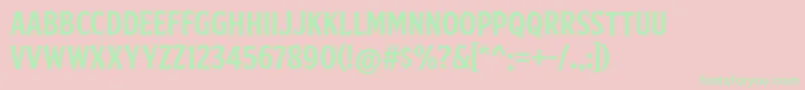 FtySkradjhuwnNcv2 Font – Green Fonts on Pink Background