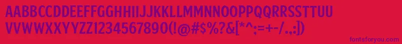 FtySkradjhuwnNcv2 Font – Purple Fonts on Red Background