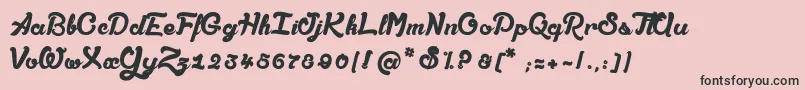 AmandesSalees Font – Black Fonts on Pink Background