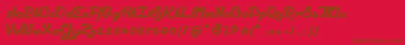 AmandesSalees Font – Brown Fonts on Red Background