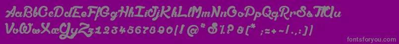 AmandesSalees Font – Gray Fonts on Purple Background