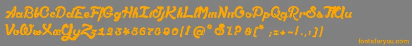 AmandesSalees Font – Orange Fonts on Gray Background