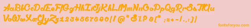 AmandesSalees Font – Orange Fonts on Pink Background