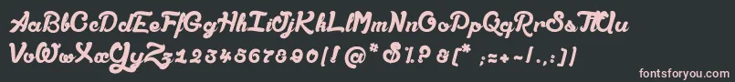 AmandesSalees Font – Pink Fonts on Black Background