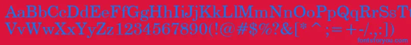 CenturySchoolbookWin95bt Font – Blue Fonts on Red Background