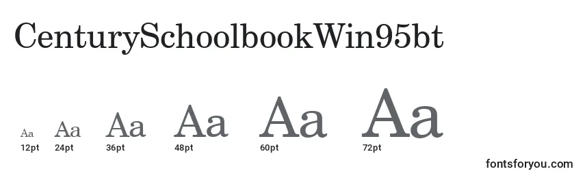 CenturySchoolbookWin95bt Font Sizes