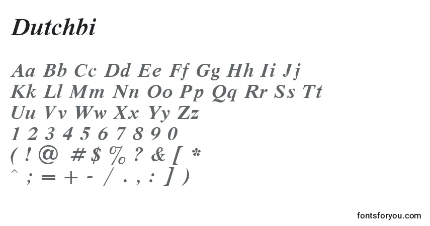 Dutchbiフォント–アルファベット、数字、特殊文字