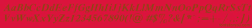 Dutchbi Font – Brown Fonts on Red Background