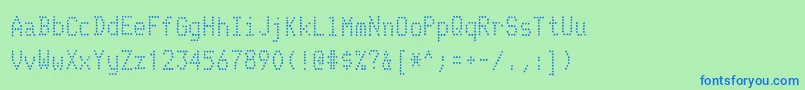 TelidoninkrgRegular Font – Blue Fonts on Green Background