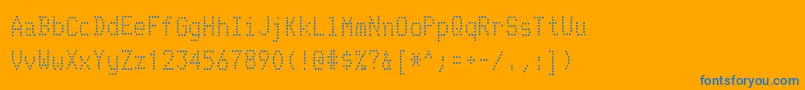 TelidoninkrgRegular Font – Blue Fonts on Orange Background