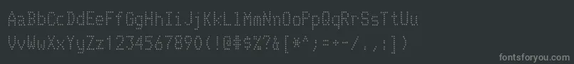 Police TelidoninkrgRegular – polices grises sur fond noir