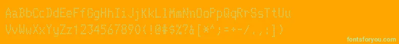 TelidoninkrgRegular Font – Green Fonts on Orange Background