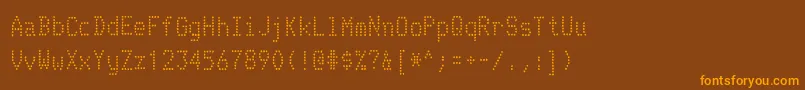 Шрифт TelidoninkrgRegular – оранжевые шрифты на коричневом фоне