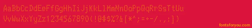 TelidoninkrgRegular Font – Orange Fonts on Red Background