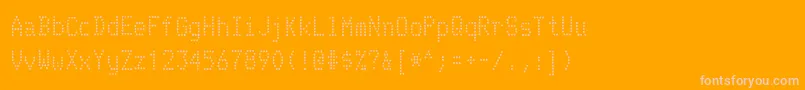Weitere Informationen zur TelidoninkrgRegular-Schriftart TelidoninkrgRegular-Schriftart – Rosa Schriften auf orangefarbenem Hintergrund