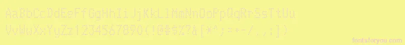 TelidoninkrgRegular Font – Pink Fonts on Yellow Background