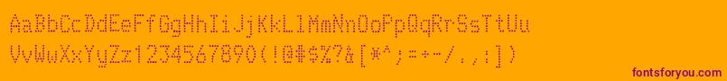 TelidoninkrgRegular Font – Purple Fonts on Orange Background