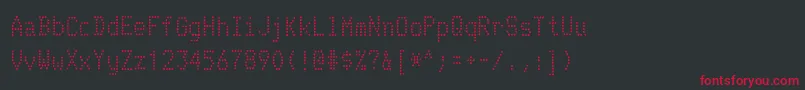 Шрифт TelidoninkrgRegular – красные шрифты на чёрном фоне