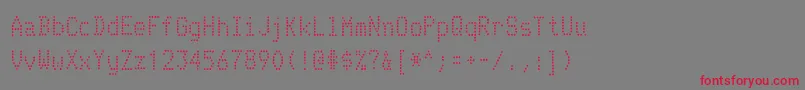 TelidoninkrgRegular Font – Red Fonts on Gray Background
