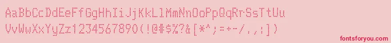 TelidoninkrgRegular Font – Red Fonts on Pink Background