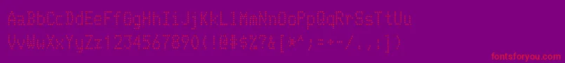 TelidoninkrgRegular Font – Red Fonts on Purple Background