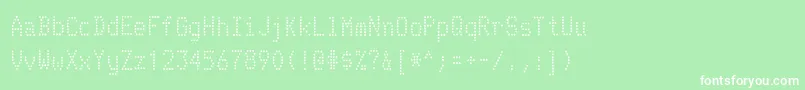 TelidoninkrgRegular Font – White Fonts on Green Background