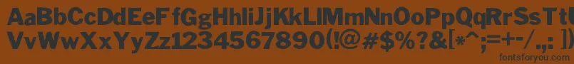 PoterskiHnd Font – Black Fonts on Brown Background